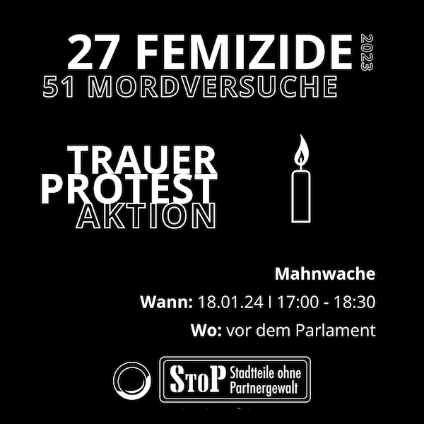Sujet StoP Trauer- und Protestaktion